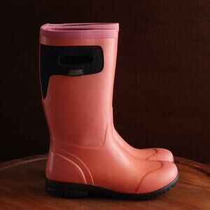 Bogs Boots Youth Size 3 Pink Tacoma Tall Pull On Waterproof Rain Chore Outdoor